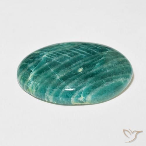 Amazonita Verde pino natural de 59.73 ct, Ovalada, Opaco