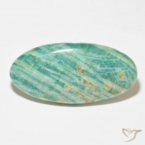 61.60ct Natural Verde pino Amazonita, Ovalada, Opaco