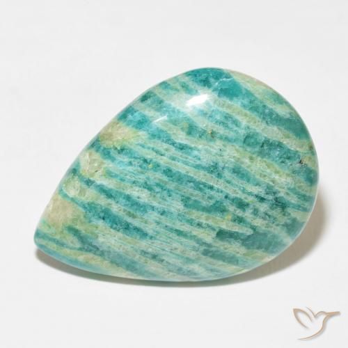 42.08ct Natural Verde medio Amazonita, En forma de pera, Opaco