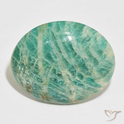 41.53ct Natural Verde multicolor Amazonita, Ovalada, Opaco