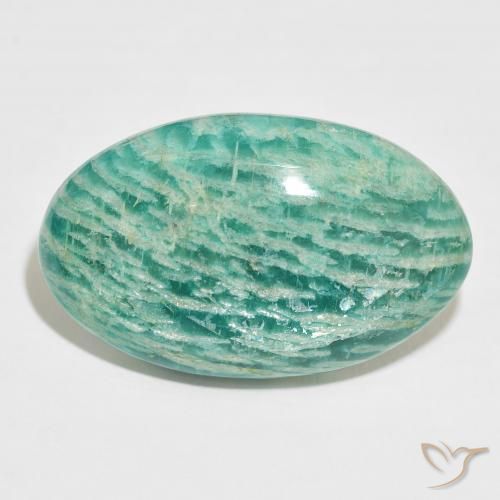 72.97ct Natural Verde medio Amazonita, Ovalada, Opaco