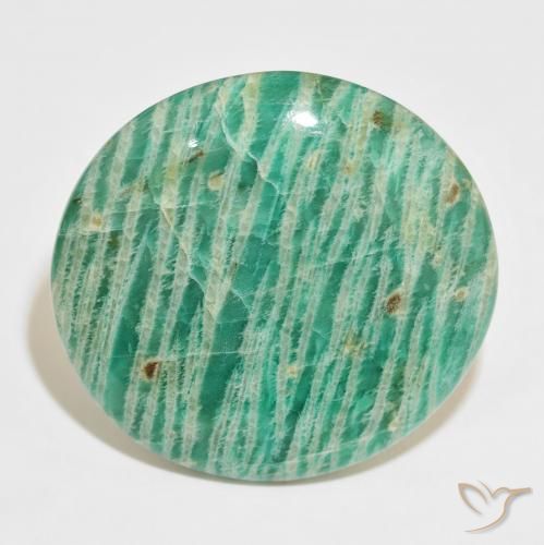81.57ct Natural Verde multicolor Amazonita, Ovalada, Opaco