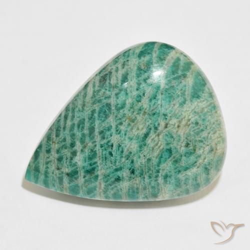 68.10ct Natural Verde multicolor Amazonita, En forma de pera, Opaco