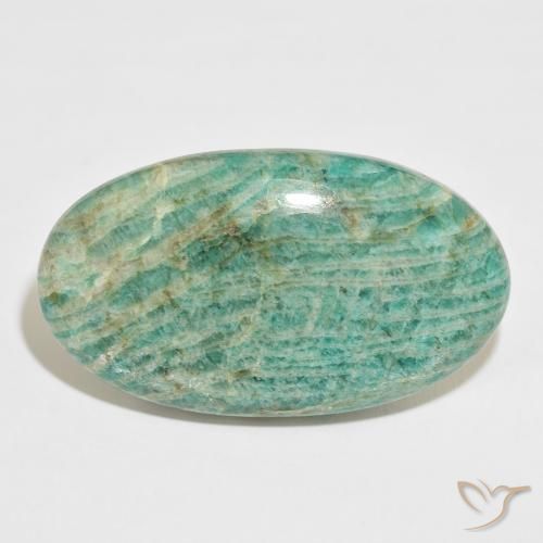 92.44ct Natural Verde medio Amazonita, Ovalada, Opaco