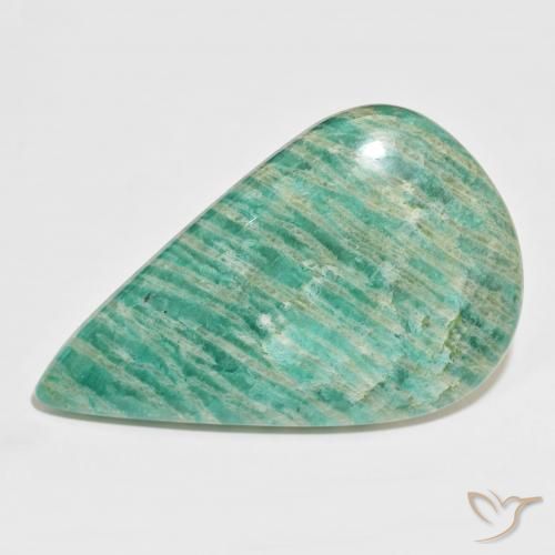 104.76ct Natural Verde multicolor Amazonita, En forma de pera, Opaco
