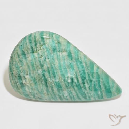 Amazonita Verde multicolor natural de 104.76 ct, En forma de pera, Opaco