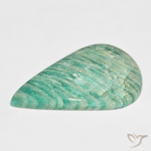 Amazonita Verde multicolor natural de 104.76 ct, En forma de pera, Opaco