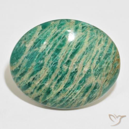 101.38ct Natural Verde multicolor Amazonita, Ovalada, Opaco