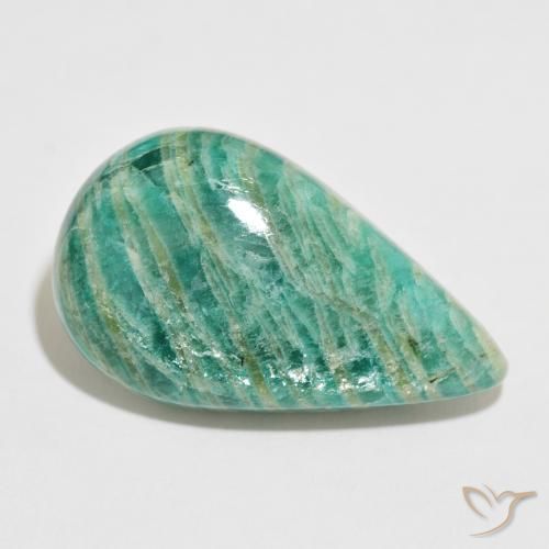 49.01ct Natural Verde pino Amazonita, En forma de pera, Opaco