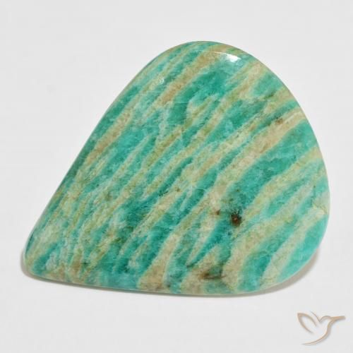 29.73ct Natural Verde pino Amazonita, En forma de pera, Opaco