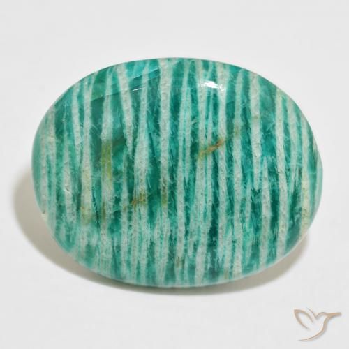 52.88ct Natural Verde medio Amazonita, Ovalada, Opaco