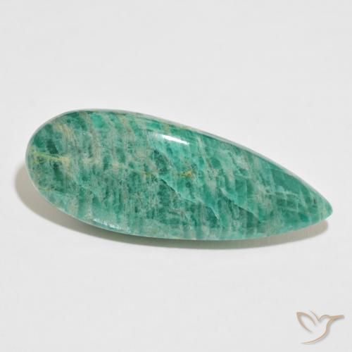 36.21ct Natural Verde frío Amazonita, En forma de pera, Opaco