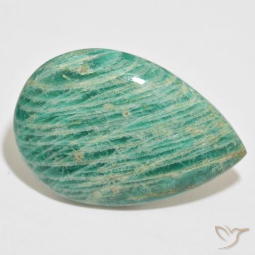 Amazonita Verde medio natural de 70.18 ct, En forma de pera, Opaco