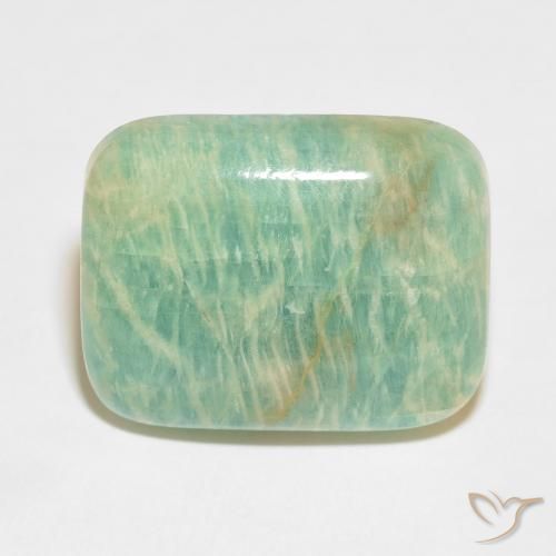 35.77ct Natural Verde claro Amazonita, Forma Cojín, Opaco