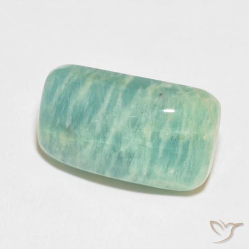 Amazonita Verde multicolor natural de 14.52 ct, Forma Cojín, Opaco
