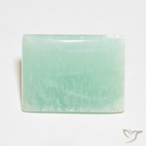 24.80ct Natural Verde azulado claro Amazonita, Corte Baguette, Opaco