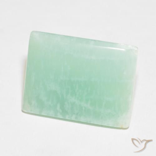 Amazonita Verde azulado claro natural de 24.80 ct, Corte Baguette, Opaco