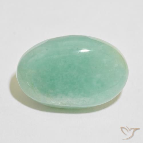 25.05ct Natural Verde mar claro Amazonita, Ovalada, Opaco