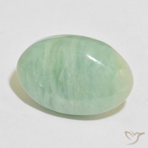 Amazonita Verde musgoso natural de 18.50 ct, Ovalada, Opaco
