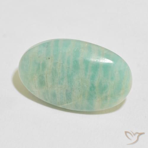 Amazonita Verde pálido natural de 12.74 ct, Ovalada, Opaco
