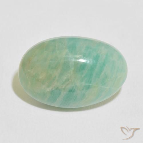11.34ct Natural Verde claro Amazonita, Ovalada, Opaco