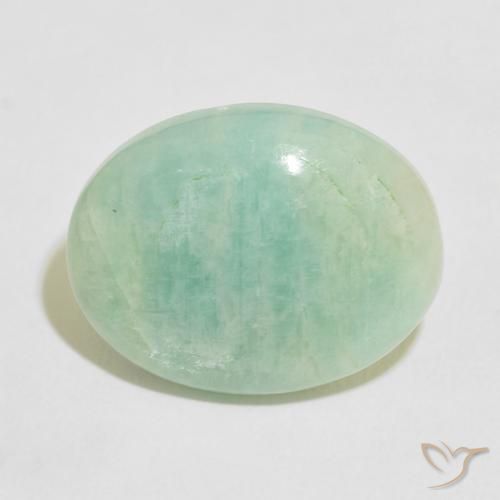 13.68ct Natural Verde medio Amazonita, Ovalada, Opaco