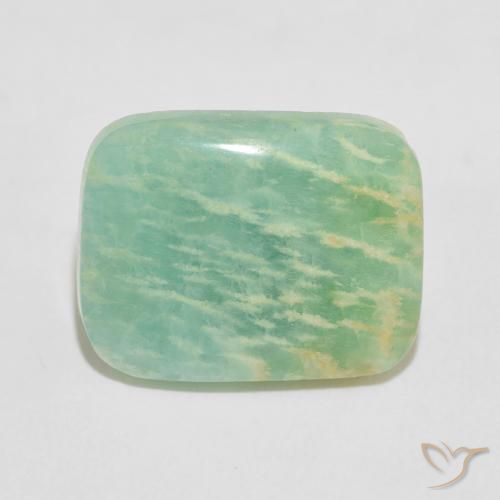 11.86ct Natural Verde multicolor Amazonita, Forma Cojín, Opaco
