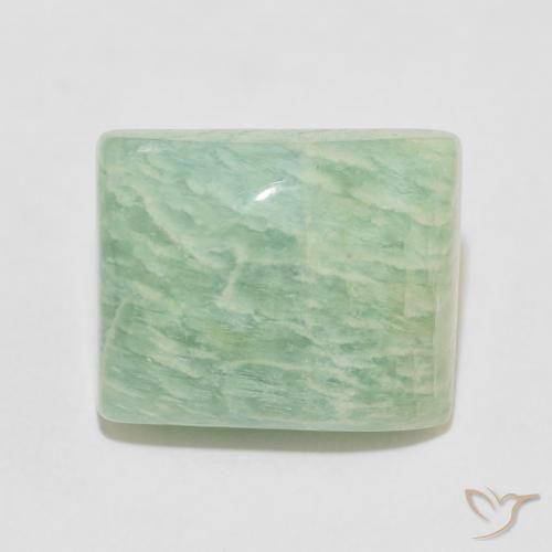 12.56ct Natural Verde musgoso Amazonita, Corte Baguette, Opaco
