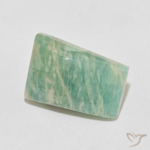 Amazonita Verde musgo claro natural de 11.71 ct, Elegante, Opaco