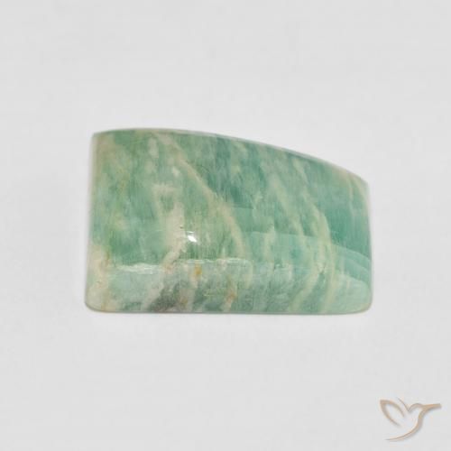 Amazonita Verde musgo claro natural de 11.71 ct, Elegante, Opaco