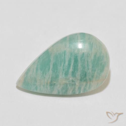 9.63ct Natural Verde azulado claro Amazonita, En forma de pera, Opaco