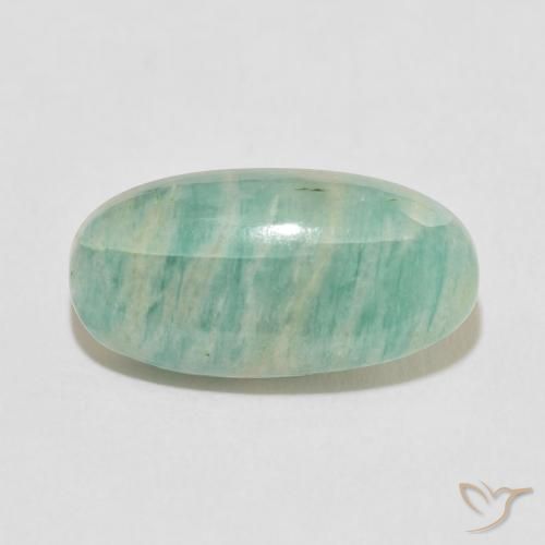 7.77ct Natural Verde mar claro Amazonita, Ovalada, Opaco