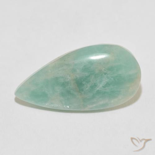 11.83ct Natural Verde claro Amazonita, En forma de pera, Opaco