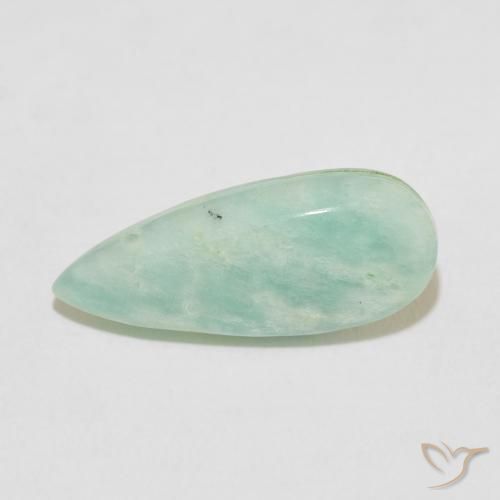 5.27ct Natural Verde mar claro Amazonita, En forma de pera, Opaco