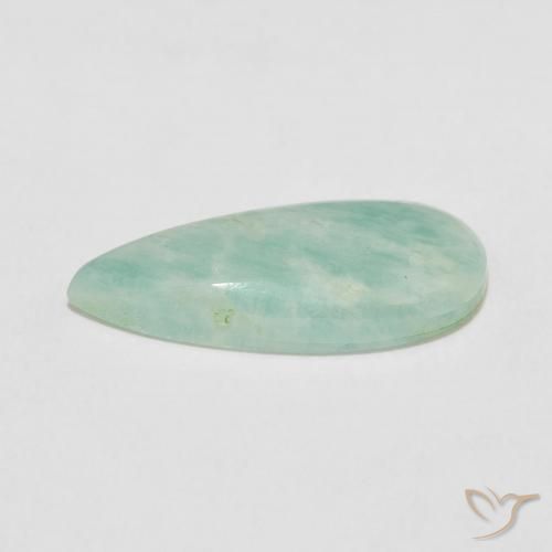 Amazonita Verde mar claro natural de 5.27 ct, En forma de pera, Opaco