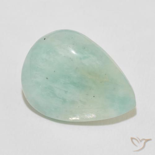 Amazonita Verde azulado claro natural de 8.82 ct, En forma de pera, Opaco
