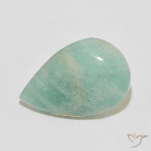 8.10ct Natural Verde mar claro Amazonita, En forma de pera, Opaco