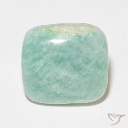 17.43ct Natural Verde azulado claro Amazonita, Forma Cojín, Opaco