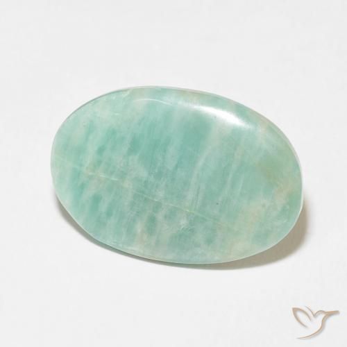 Amazonita Verde pálido natural de 12.16 ct, Ovalada, Opaco