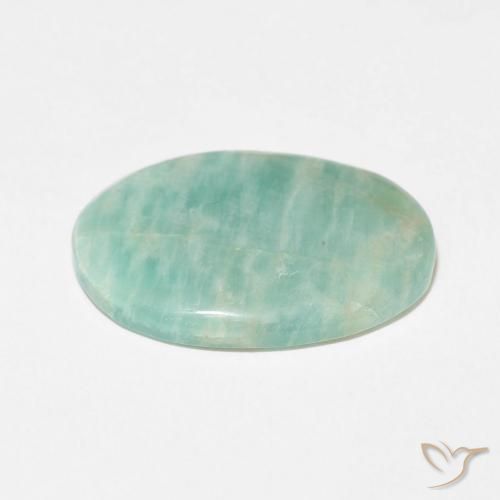 Amazonita Verde pálido natural de 12.16 ct, Ovalada, Opaco