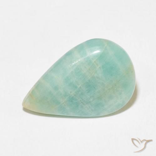 6.96ct Natural Verde mar claro Amazonita, En forma de pera, Opaco