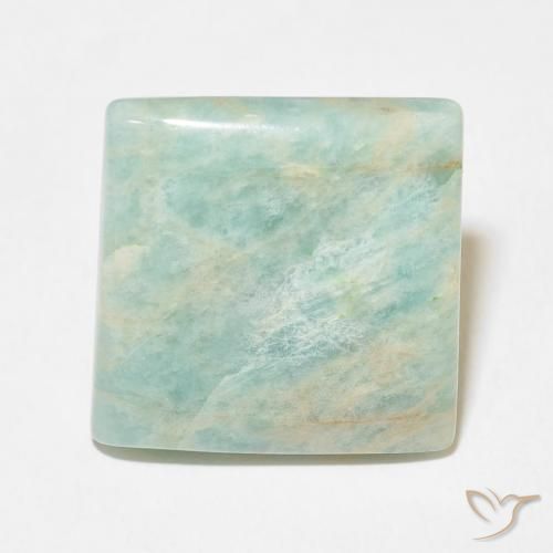 18.64ct Natural Verde musgo claro Amazonita, Cuadrado, Opaco
