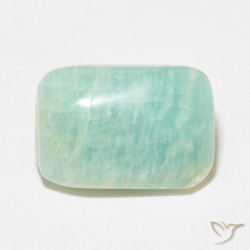 19.65ct Natural Verde pálido Amazonita, Forma Cojín, Opaco