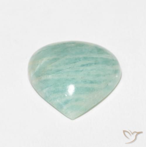Amazonita Verde mar claro natural de 11.81 ct, En forma de pera, Opaco