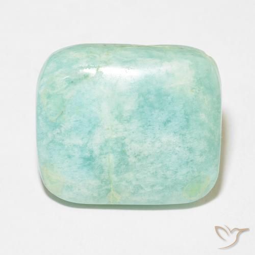 25.18ct Natural Verde claro Amazonita, Forma Cojín, Opaco