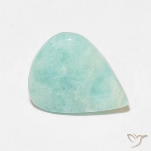 Amazonita Verde claro natural de 6.01 ct, En forma de pera, Opaco