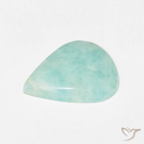 Amazonita Verde claro natural de 6.01 ct, En forma de pera, Opaco