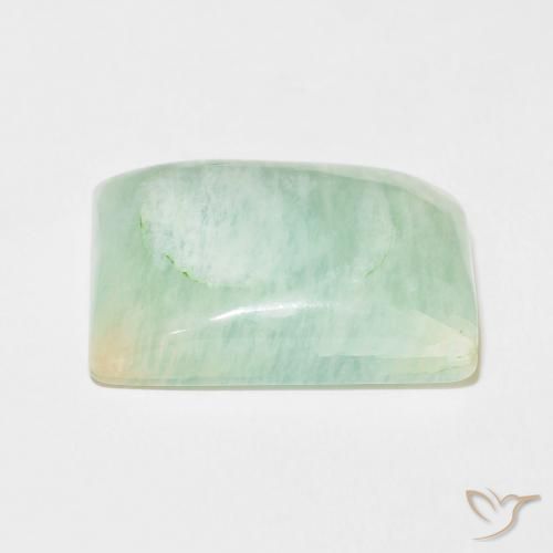 Amazonita Verde claro natural de 29.25 ct, Forma Cojín, Opaco