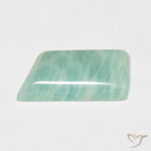 Amazonita Verde azulado claro natural de 7.41 ct, Elegante, Opaco