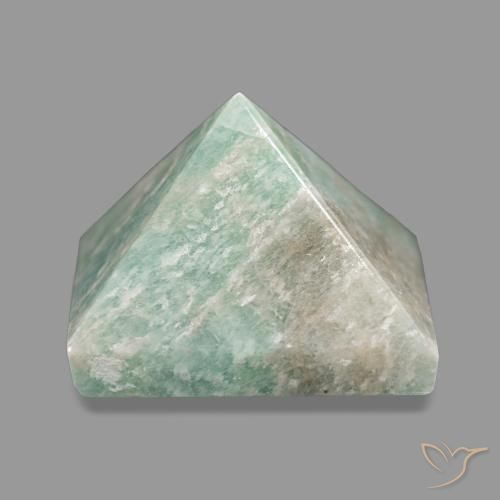 67.40ct Verde gris musgoso Amazonita, Cuadrado, Opaco